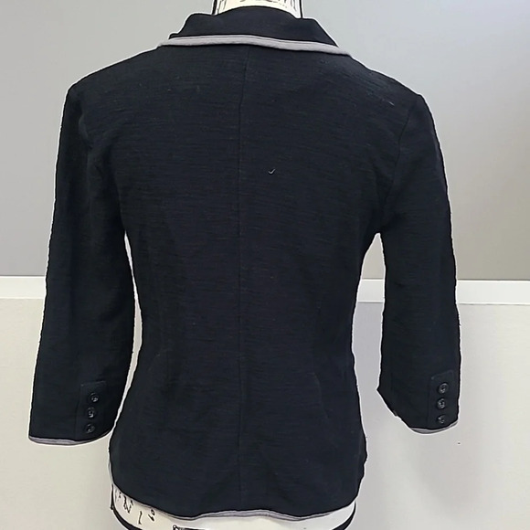 Banana Republic preppy contrast trim double breasted knit blazer - Picture 3 of 3